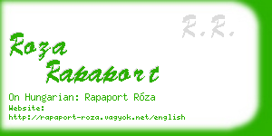 roza rapaport business card