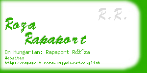 roza rapaport business card